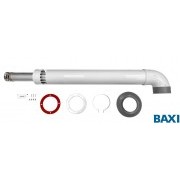 Комплект коаксиального дымохода Baxi с наконечником антиоблединительное исполнение 60/100 (L 1000мм)